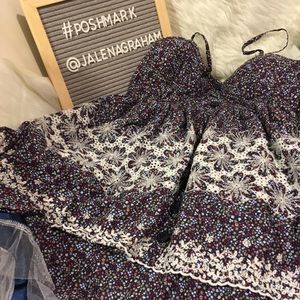 Papaya M tiered camisole lace sundress top